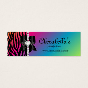 Jewelry Fashion Retail Price Tag Rainbow Zebra