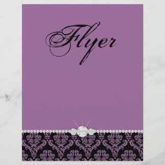 Jewelry Flyer Hair Salon Damask Classy Mauve