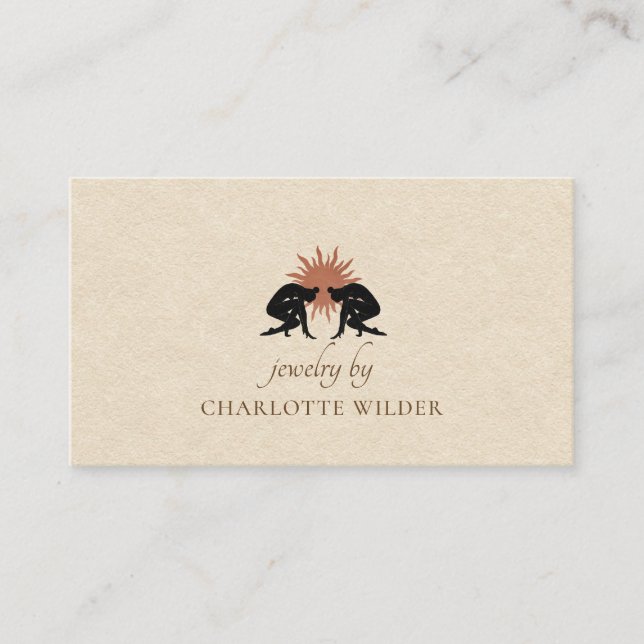 Jewelry Maker Boho Terracotta Sun Tarjeta de visit (Anverso)