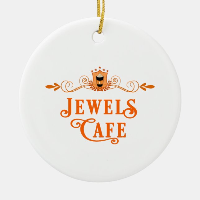Jewels Cafe Ornamento de Navidad (Frente)