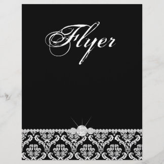 Jewelyer Flyer Hair Salon Damask Black White Class