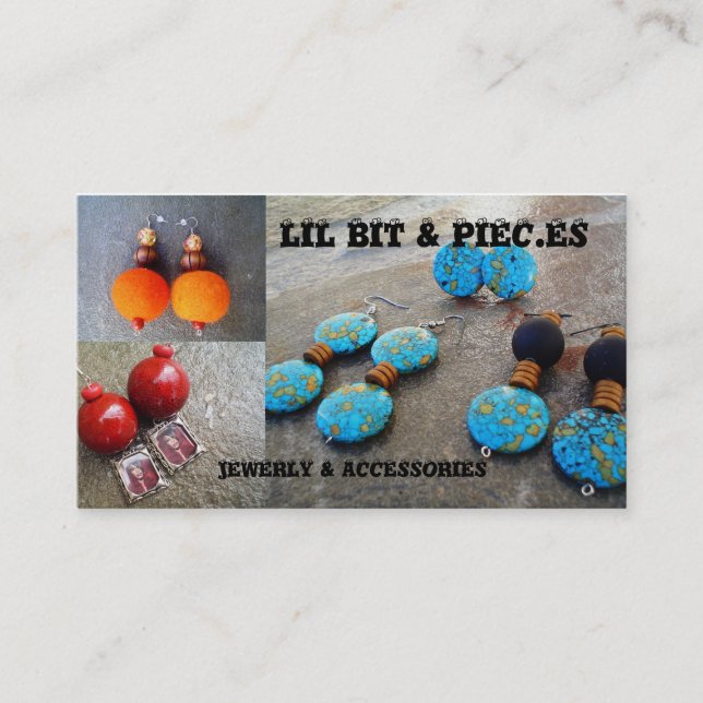 Jewerly y tarjetas de visita de los accesorios (Anverso)