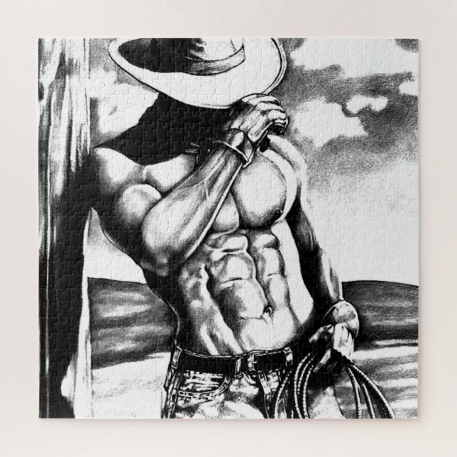 Jigsaw Puzzle 20x20 Bella Artes Fit Cowboy Occiden (Vertical)
