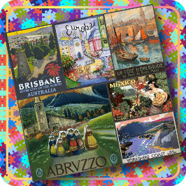 JIGSAW PUZZLE - 6 carteles de viaje vitales en el 