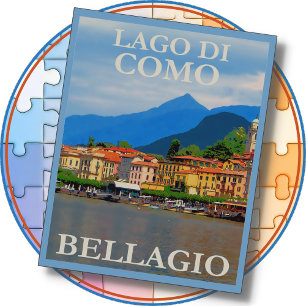 JIGSAW PUZZLE - Cartel de viaje de Bellagio Italia