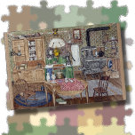 JIGSAW PUZZLE - Cocina rural, 1935-1942 -P. Harnly<br><div class="desc">Este gran rompecabezas de 20 x 30 pulgadas (1014 piezas) presenta una detallada imagen artística titulada "Cocina rural, 1935-1942". Puede haber varios otros tamaños de rompecabezas y recuentos de piezas. El color de fondo medio marrón predeterminado que aparece en los lados izquierdo y derecho (y puede aparecer alrededor de los...</div>