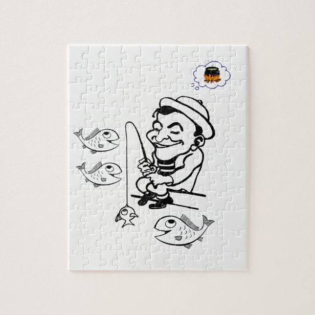 Jigsaw Puzzle Fisherman (Vertical)