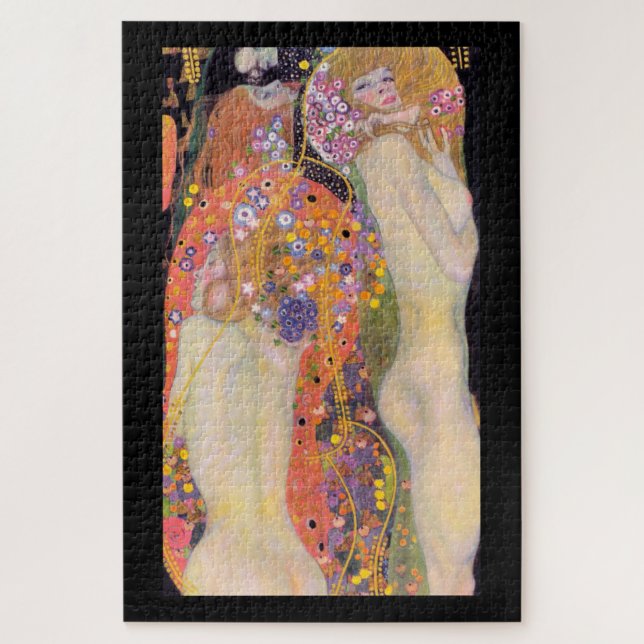 JIGSAW PUZZLE : GUSTAV KLIMT : AGUA SERPENTS II (Vertical)