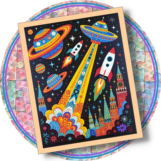 JIGSAW PUZZLE - Retro Space (Great for Beginners!) (Subido por el creador)