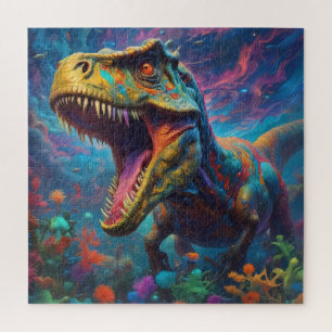 Jigsaw Puzzle T-Rex Dinosaur Arte Animal Moderno