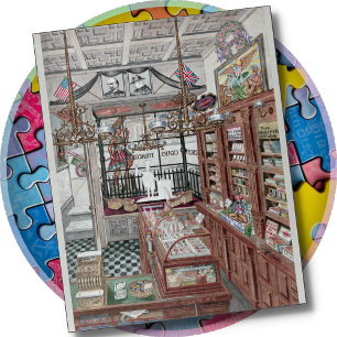 JIGSAW PUZZLE - Tienda de puros, 1901 - P. Harnly