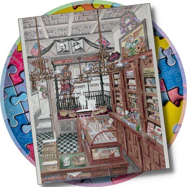 JIGSAW PUZZLE - Tienda de puros, 1901 - P. Harnly (Subido por el creador)