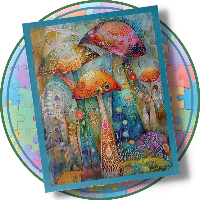 JIGSAW PUZZLE - Whimsical Mushrooms (Subido por el creador)