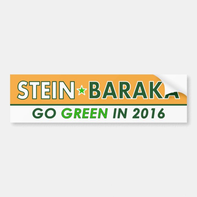 Jill Stein/Baraka - pegatina para el parachoques (Frente)