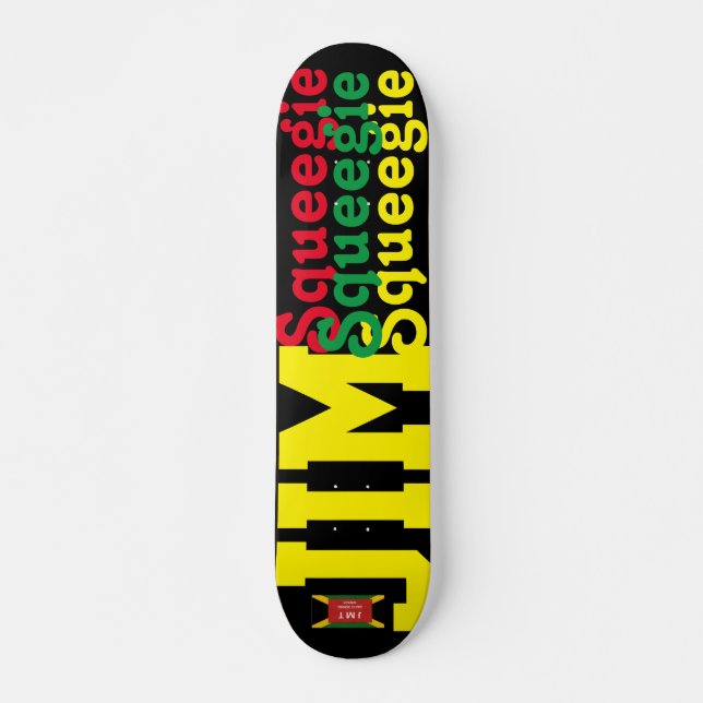 JIM SQUEEEGIE 7 3/4" Tabla de Skateboard (Anverso )