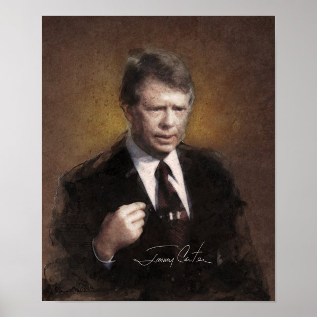Jimmy Carter | Pintura de arte del presidente esta (Frente)