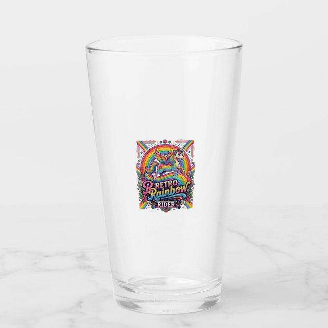 Jinete de Arcoíris Retro Unicornio (Anverso)