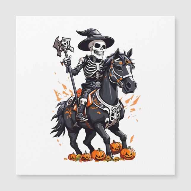 Jinete de caballo esqueleto (Anverso)