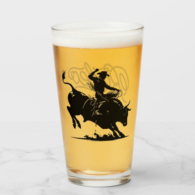 Jinete de Toro de Rodeo Personalizado (Anverso (lleno))
