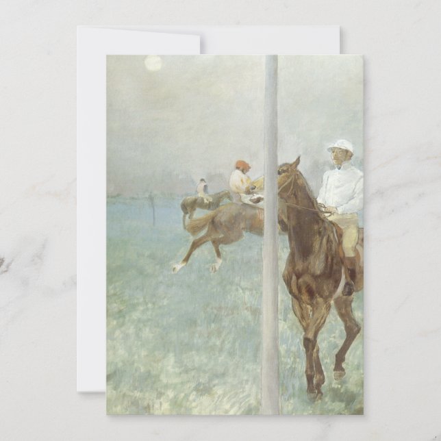 Jinetes antes de la carrera por Edgar Degas (Anverso)