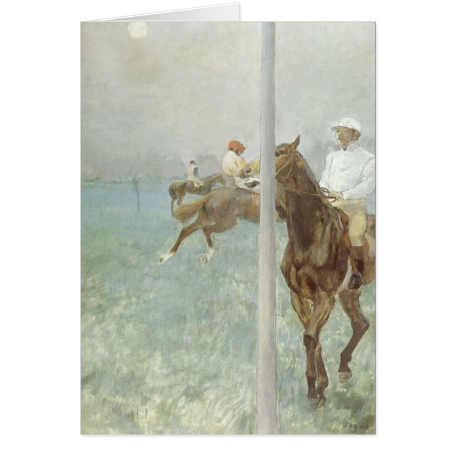Jinetes antes de la carrera por Edgar Degas (Frente)