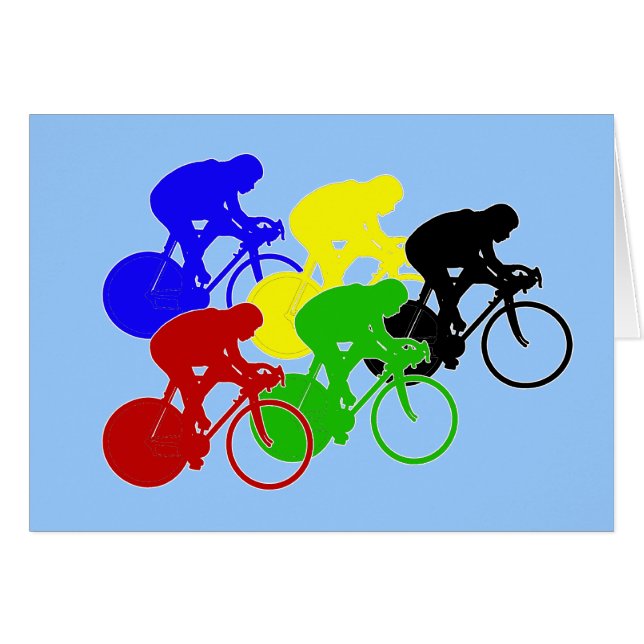 Jinetes de ciclo de la bici de la raza de (Anverso (Horizontal))