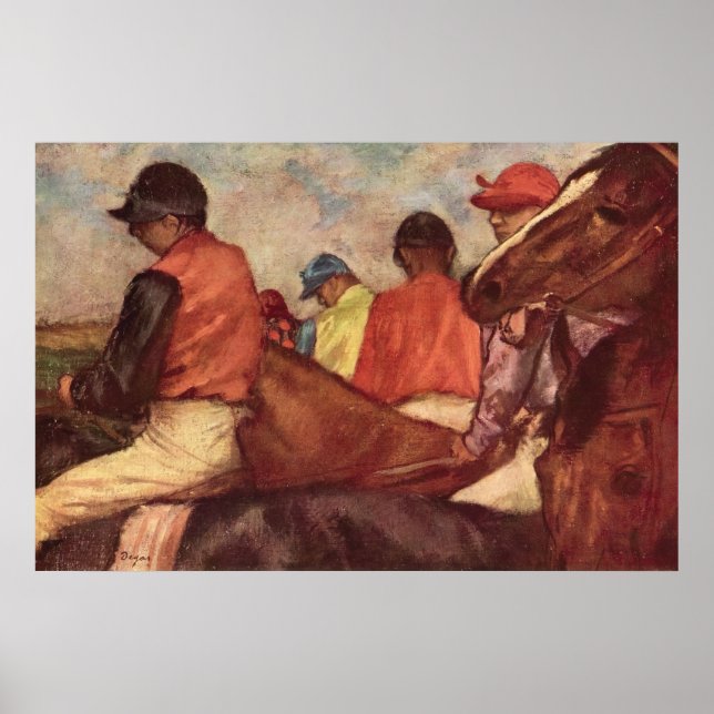 Jinetes de Edgar Degas, arte de Carreras de caball (Frente)