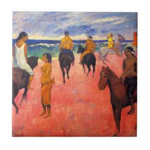 Jinetes de Gauguin en la teja de la playa