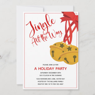 Jingle All Way Bells Invitación a la fiesta navide