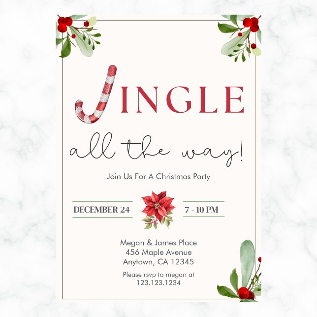 Jingle All Way Invite | Invitación de fiesta (Subido por el creador)