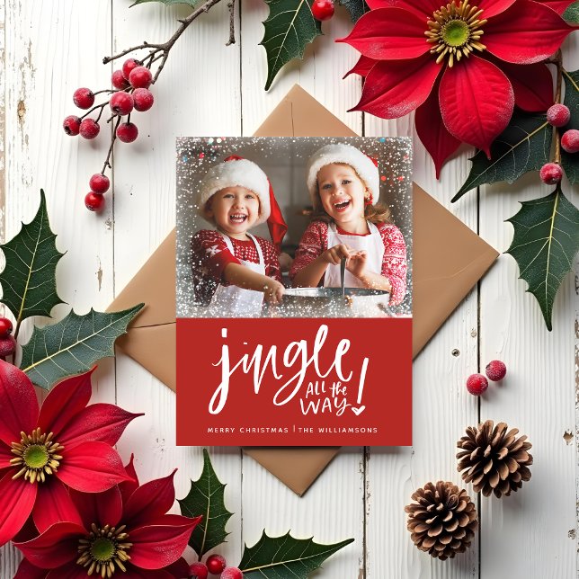 Jingle All Way | Tarjeta de Navidades fotográficos (Jingle All the Way Photo Christmas Card )