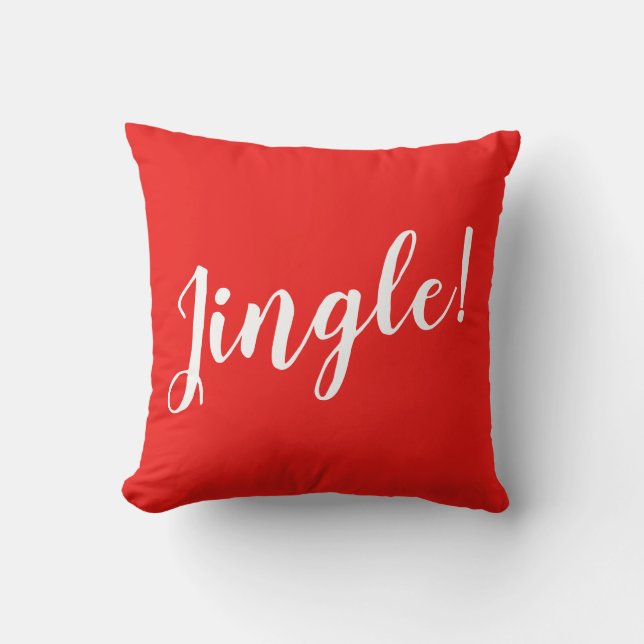 JINGLE - almohada roja - Patrón de campanas de jin (Anverso)
