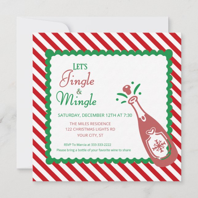 Jingle and Mingle Christmas Holiday Cocktail Party (Anverso)