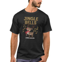 Jingle Bells canta camiseta de renos