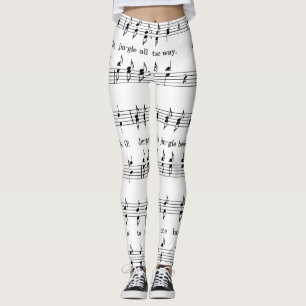 jingle bells hojas leggings