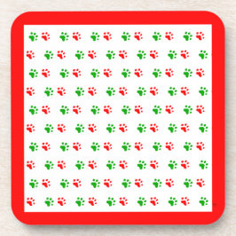 Jingle Claws Holiday Pawprint Set de 6 Posavasos