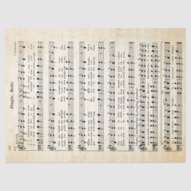 Jingle de versión 1850, desenlace de papel de teji (Anverso)