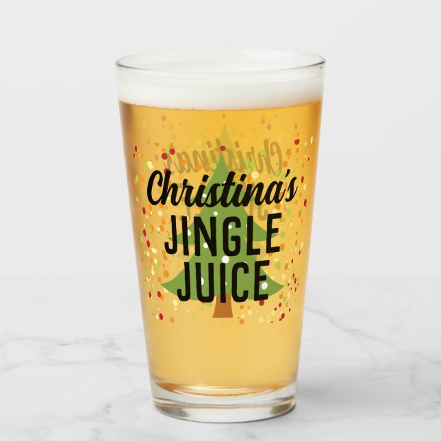 Jingle Juice Funny Navidades Personalizadas Beer (Anverso (lleno))