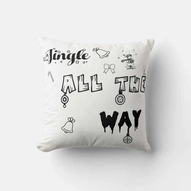 Jingle todo el camino Navidades regalo almohada de (Anverso)