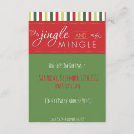 ¡Jingle y Mingle! Invitación del partido navidades