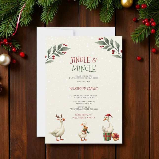 jingle y mingle Navidades Invitación del partido g (Subido por el creador)
