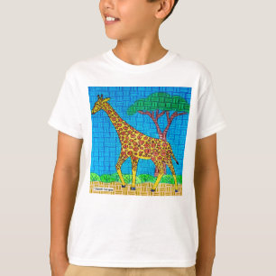 Jirafa (blanca) - camiseta básica para niño