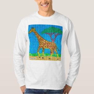 Jirafa (blanca) - Camiseta de hombre de manga larg