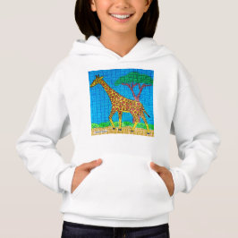 Jirafa (blanca) - Sudadera con capucha de niña