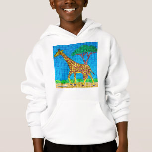 Jirafa (blanca) - Sudadera con capucha para niños
