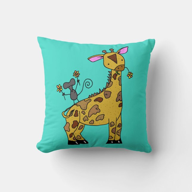 Jirafa del bebé y almohada del ratón (Anverso)