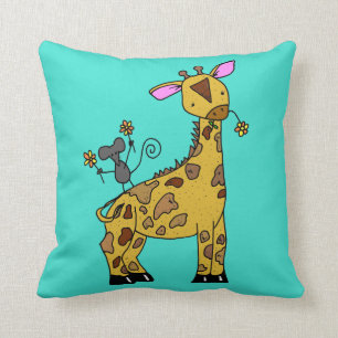 Jirafa del bebé y almohada del ratón