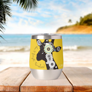 Jirafa divertida y funky personalizada para relaja