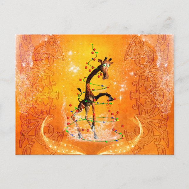 jirafa personalizado con árbol de navidad (Anverso)