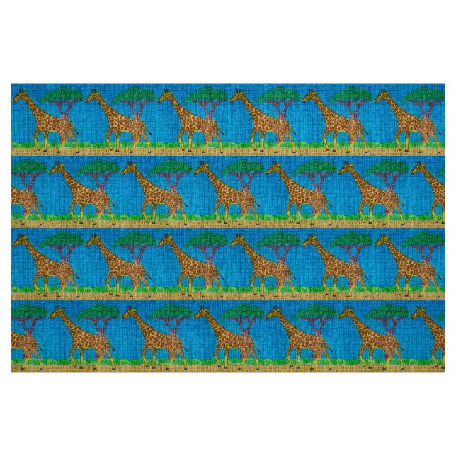 Jirafa - Tela de Lino Natural ("Cuarto gordo" (fat quarter))